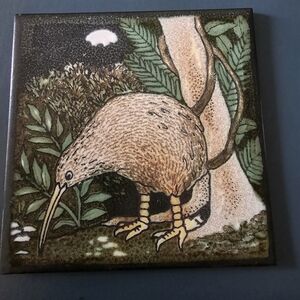 England Tile Studio vintage handcrafted 6x6” art tile, trivet, coaster .